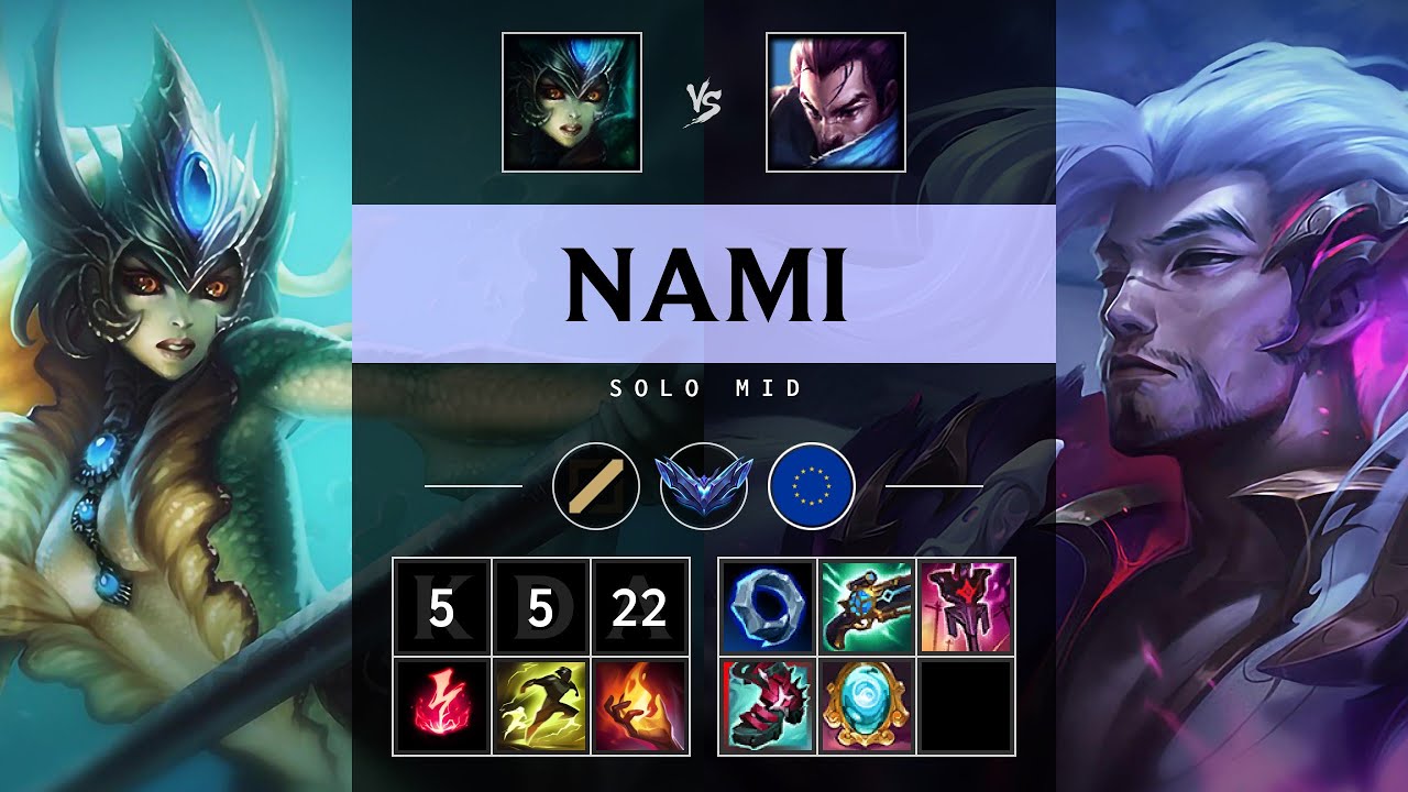 Nami Mid vs Yasuo - EUW Diamond Patch 25.14