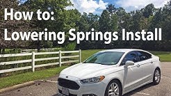 How to: Installing Lowering Spring on your Ford Fusion. 