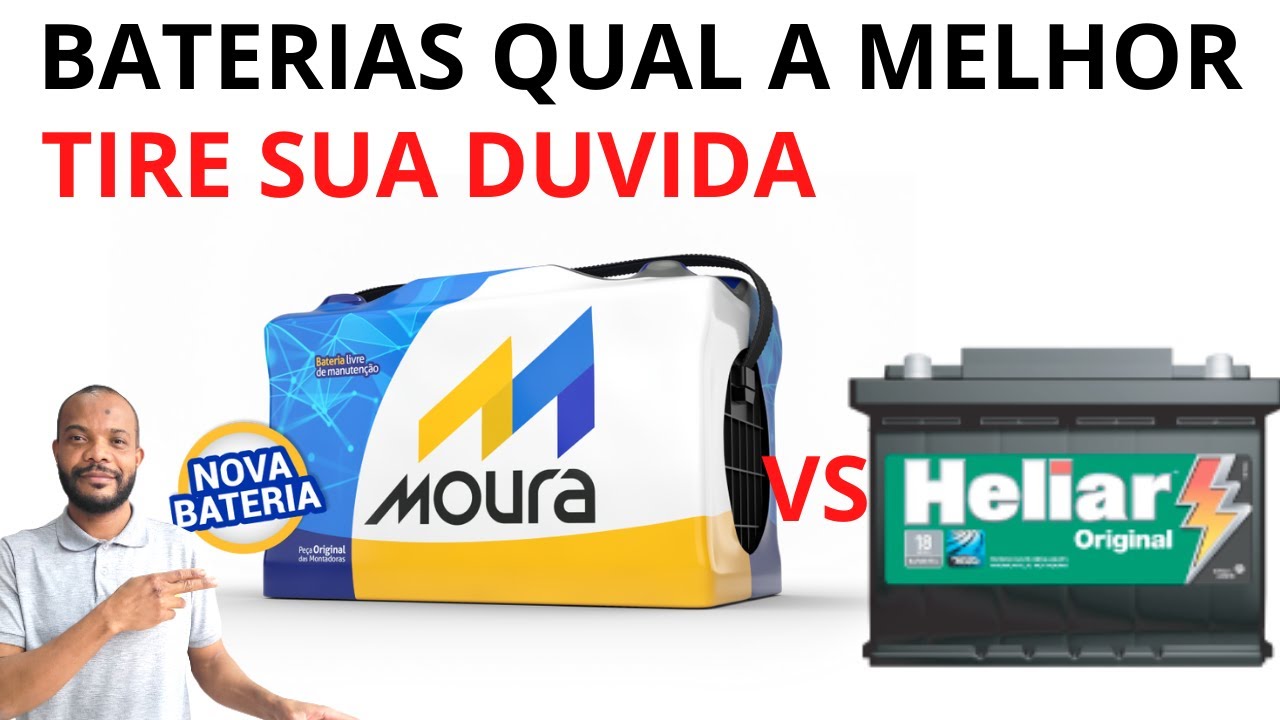 BATERIA MOURA VS HELIAR QUAL E MELHOR QUE MAIS DURA + CCA TEM MUITA ...