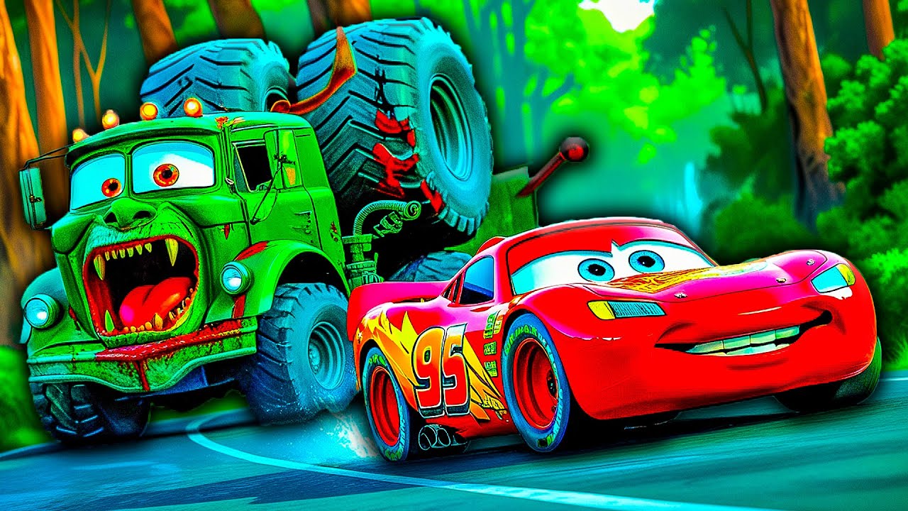 Big & Small vs Epic Escape McQueen VS ZOMBIE MACK TRUCK with LOGS and Train Eater CarsBeamNGDrive#20