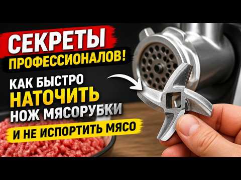 Как правильно наточить нож мясорубки: пошаговая инструкция
