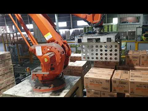 Multi Line Robot Box Palletizer (멀티 라인 로봇 파레타이져) [3라인 3파레트]