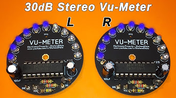 Vu-Meter Stereo 30dB Round Shape LM3915 - PCB TUTORIAL