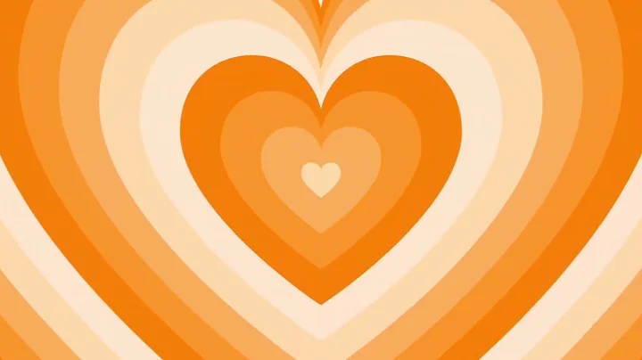 Orange Heart Background Screensaver Loop 1 Hour 1080p HD