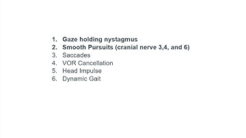 Oculomotor Examination Video