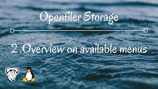 2.Openfiler Storage Overview on available menus