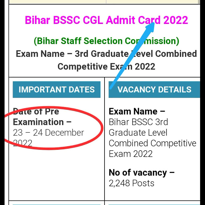Bihar BSSC CGL Admit Card 2022 L Bihar Staff Selection Commission bihar-bssc-cgl-admit-card-2022-l-bihar-staff-selection-commission