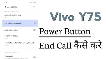 Vivo Y75 5G Power Button END Calls