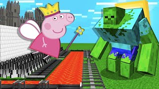 Princess Peppa Pig The Most Secure House vs Zombie In Minecraft