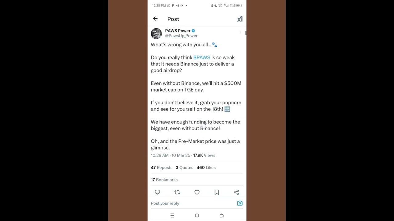 Paws 🐾 Binance Listing Confirmed and Listing Price. $0.01 ...