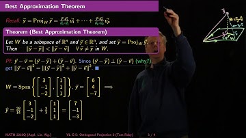 Orthogonal Projection 2 - Linear Algebra - G5