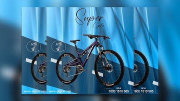 Cycle Advertisement Poster Design | Photoshop Tutorial