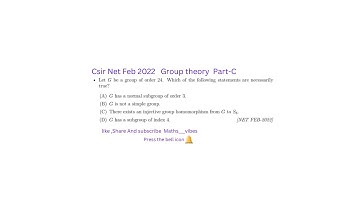 Csir net feb,2022 Group theory part-C que id-534 solution by Sakshi #csir #mathematics #grouptheory