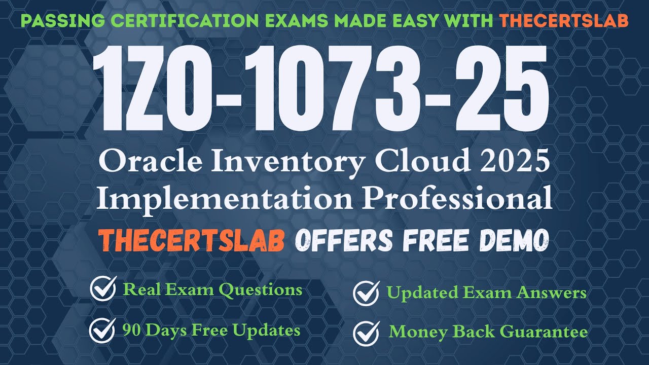 1Z0-1073-25 PDF Questions | Oracle Inventory Cloud 2025