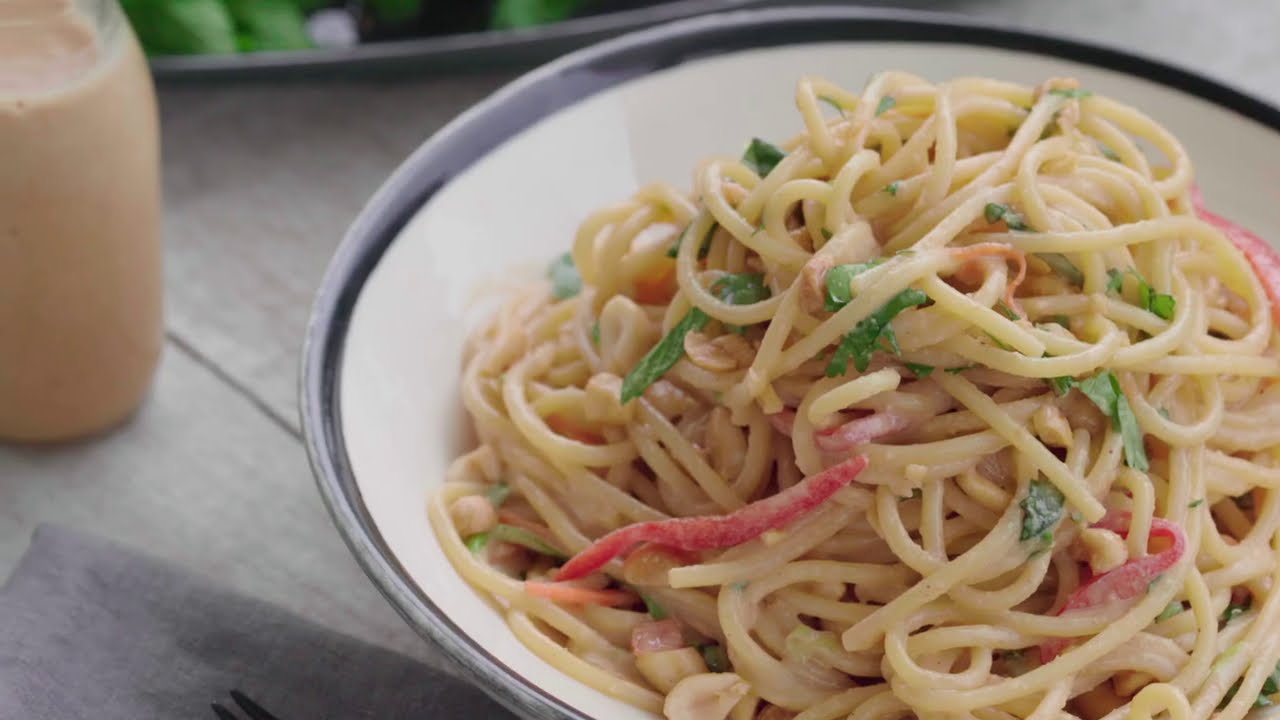 Peanut Ginger Thai-style Noodles Ft Chad Sarno