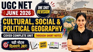 UGC NET Geography | UGC NET Cultural Social &amp; Political Geography By Preeti Mam
