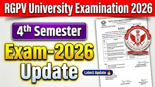 RGPV 4th Sem Exam Date 2026 🔴 | B.Tech & B.Pharma 4th Semester Exam Update