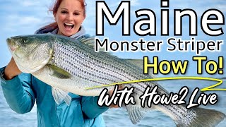 Wife catches ridiculous striper and heres how she did it! Howe2Live Striped Bass