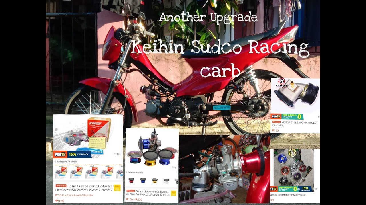Keihin Sudco Racing Carb, Mio Manifold, Rotator, 50mm Air filter ...