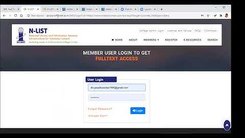 Inflibnet NList E Resources