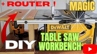 DIY Mobile Workbench DWE7491 Table Saw & Router Table Combo