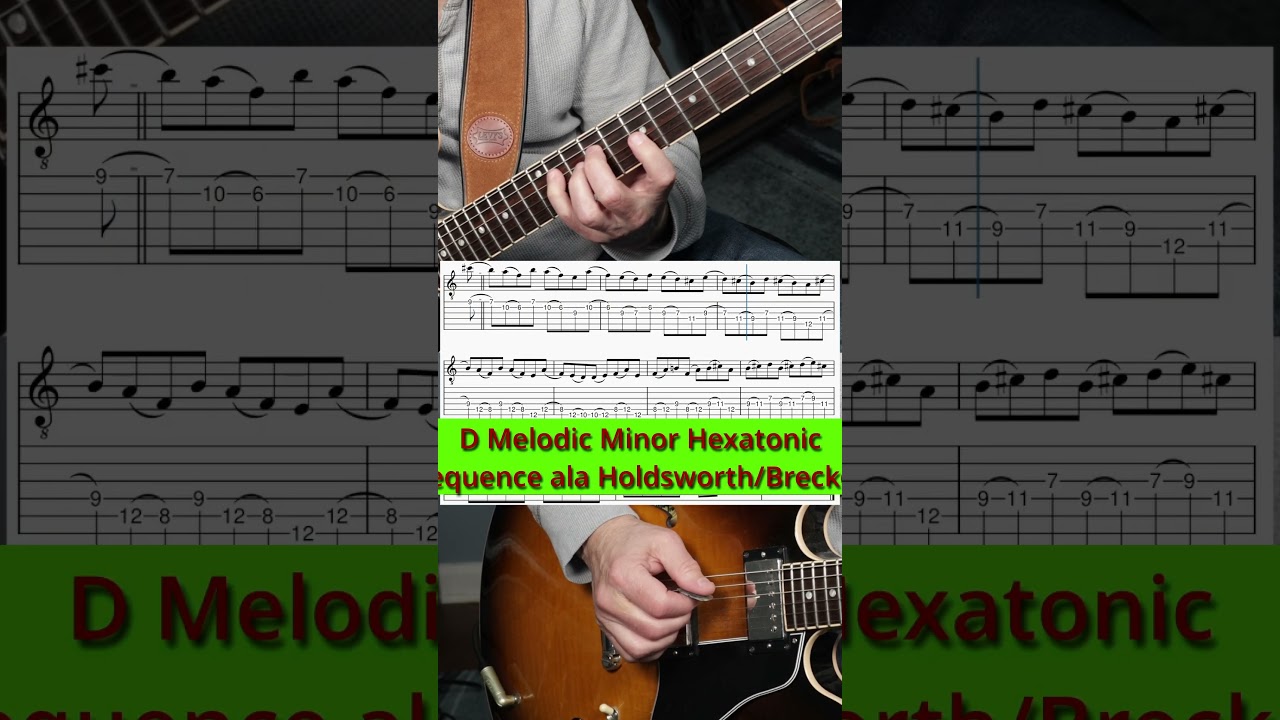 Brecker/Holdsworth/Tim Miller Legato Melodic Minor Hexatonic Sequence over Db7Alt