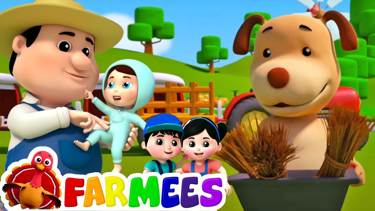 ⁣Famille de doigts de fermier | Chansons pour enfants | Comptines | Farmees Française | Dessin animé