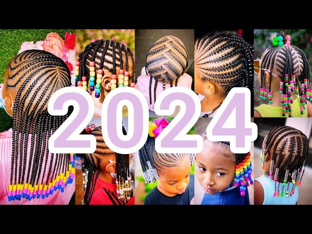 Trending and Latest children hairstyles for back to school #naturalhair  #2024 #trending #cornrows 