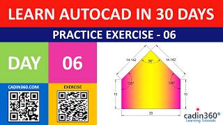 Day 6 of Learn AutoCAD in 30 Days | Practice Exercise - 06 for Beginners in Hindi Day 6 of Learn AutoCAD in 30 Days | Practice Exercise - 06 for Beginners in Hindi