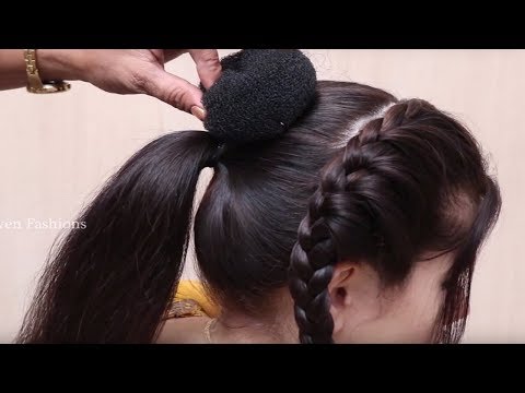 BeautiBoutonnieresl Hairstyle for Wedding/party/Boutonnieresnction | Hair Style Girl | Braided Bun Hairstyles for Party