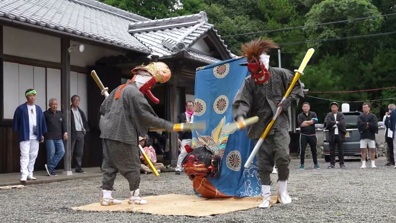 御崎神社例大祭 (獅子舞のみ見学) 2025/10/25-26,  和歌山県日高郡美浜町和田