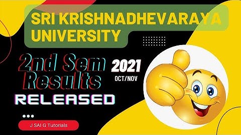 2nd semester October/November 2021 | Sri Krishnadhevaraya University