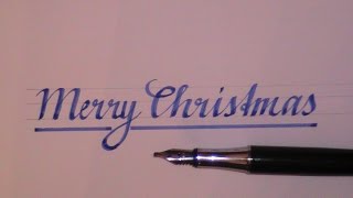 How to write merry christmas in cursive
