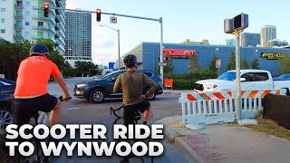 Electric Scooter Ride from Downtown Miami to Wynwood in April 2022