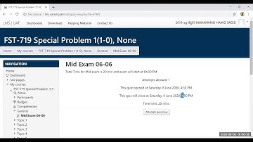 How to attempt online exam on LMS UAF