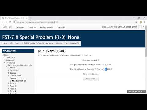 How to attempt online exam on LMS UAF