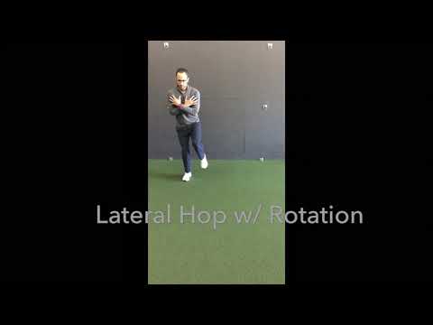 Lateral hop with rotation