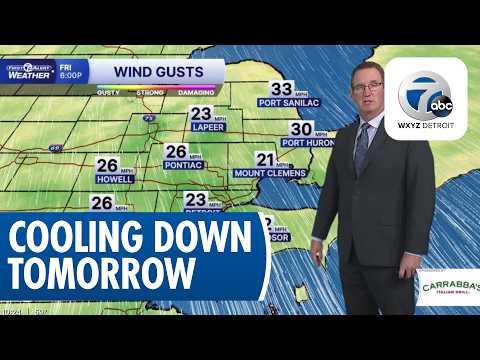 Windy and Cooler Weather Expected Tomorrow in Metro Detroit