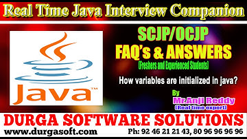 Java Interview Companion|| SCJP / OCJP|| How variables are initialized in java?