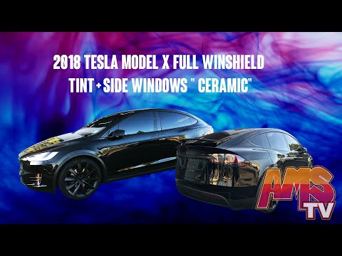 2018 Tesla Model X full windshield and side window ceramic tint, Audio MotorSports