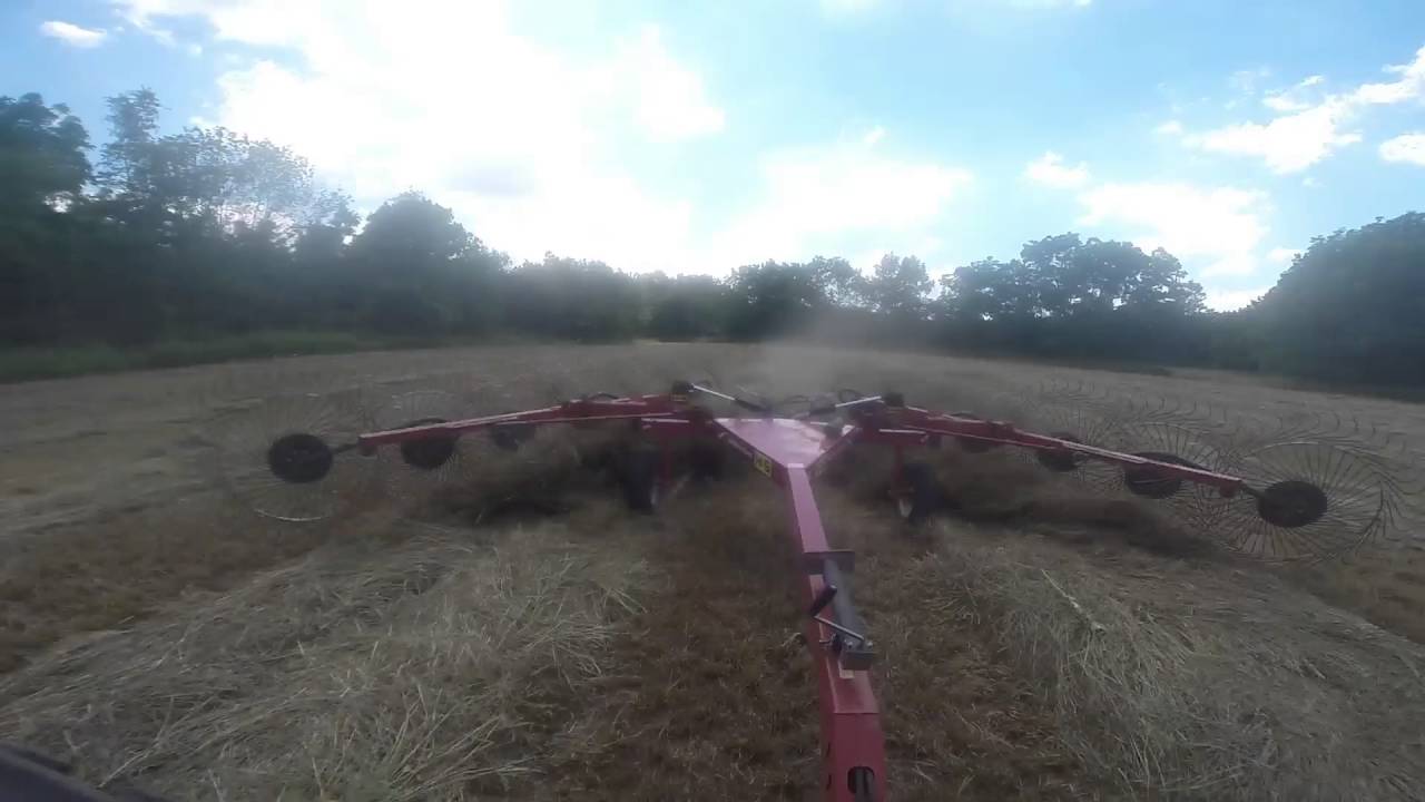 H&S Action Hay Rake in action - YouTube