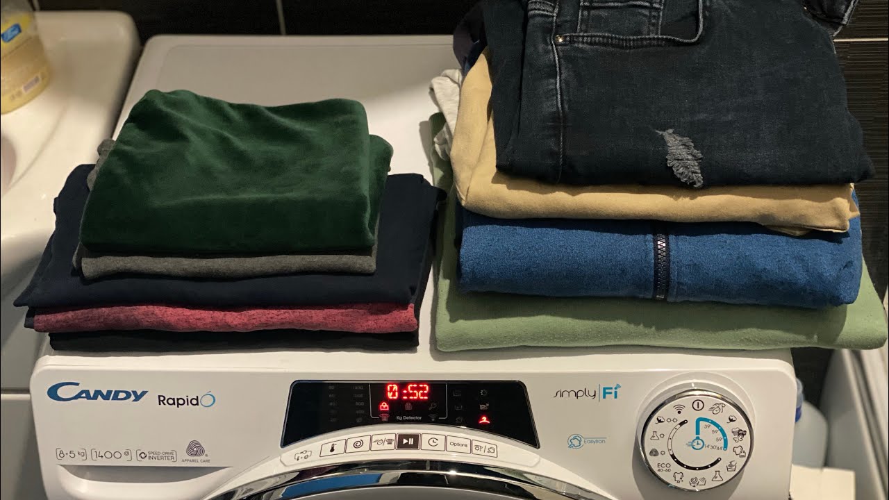 Candy RapidO Washer Dryer; Test Clothes Wash & Dry YouTube