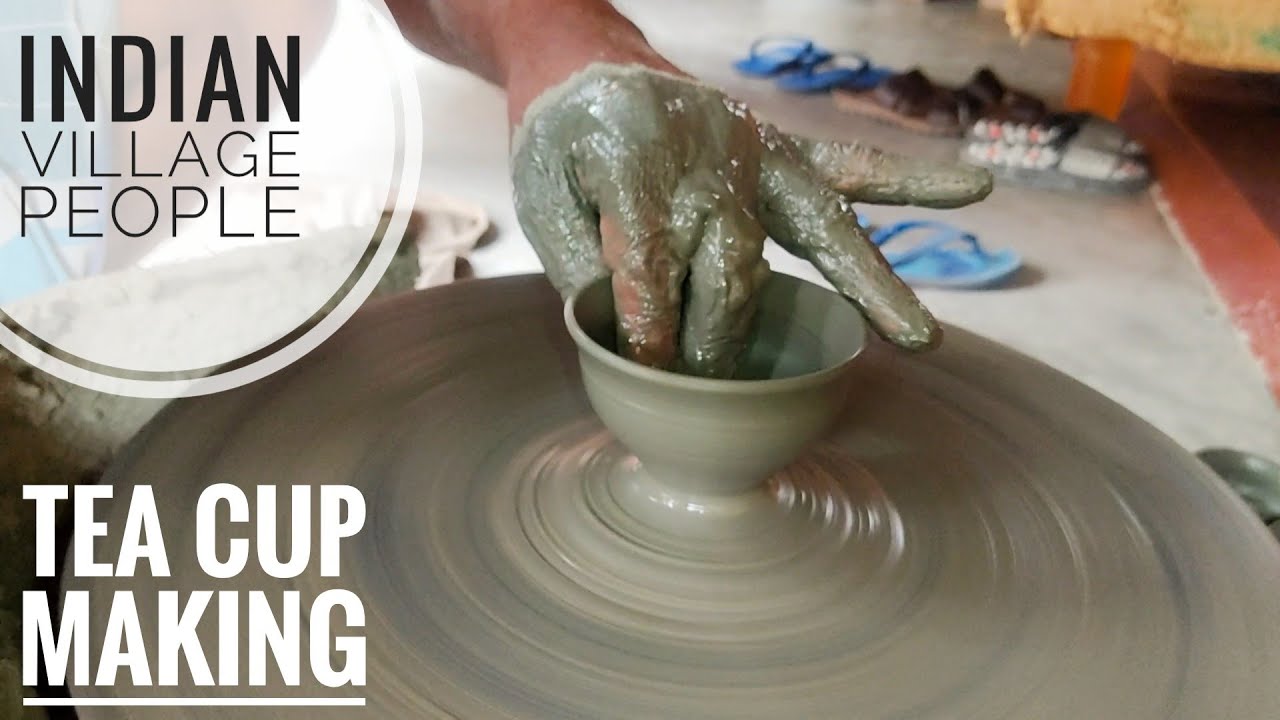Clay tea cups making Talent of INDIAN Village people Pottery in