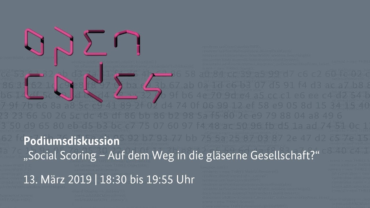 Podiumsdiskussion „Social Scoring – Auf dem Weg in die gläserne Gesellschaft?"