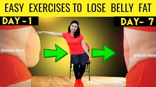 5 Easy N’ Best Exercises To Lose Belly Fat At Home For Beginners, Plus Size , Elderly \& Women