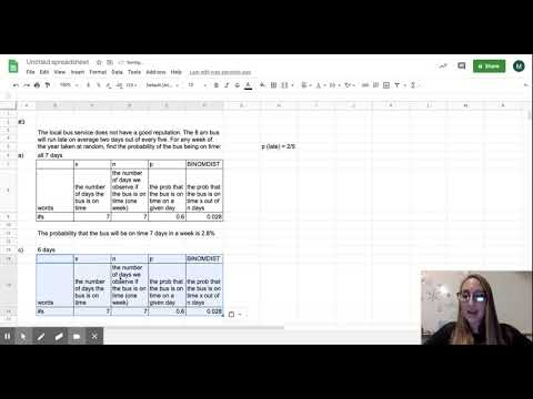 Calculating Binomial Probabilities Using Google Sheets