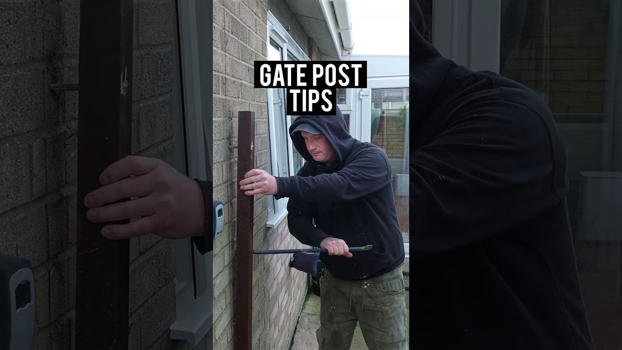 How to prevent wooden gate posts from rotting #woodworking #rot #carpentry
