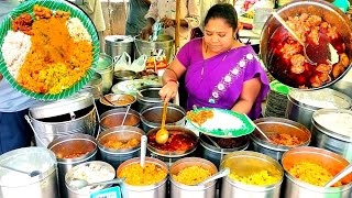 famous rodsaide street food hard working women | Cheapest Unlimited meals veg 90 nonveg 100