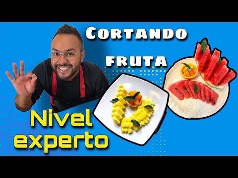 LA MEJOR TECNICA PARA CORTAR Y EMPLATAR FRUTAS 🥇I sandia🍉 piña🍍 naranja🍊