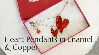 Enamel jewellery - how I make my heart pendant from copper and vitreous enamel